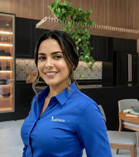 Foto mulher vestindo camisa Italínea
