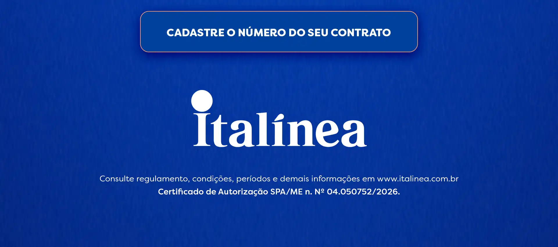 Cadastre o número do seu contrato